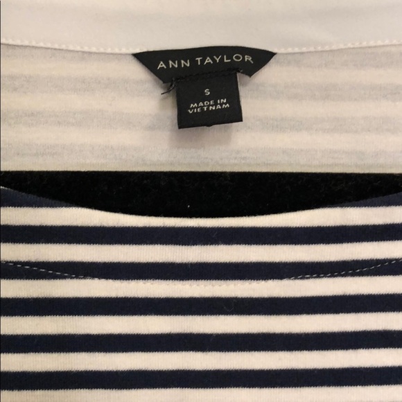 Ann Taylor Striped Short Sleeve Top - Picture 3 of 5